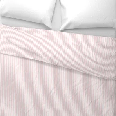 Spoonflower Candy Stripes White And Lighter Ballet Slipper Copy Wide Cotton Sateen 3.5 oz 26" X 20" Standard Kni