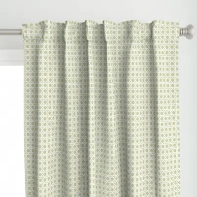 Spoonflower Cane Reverse Light Sage Curtain Panel