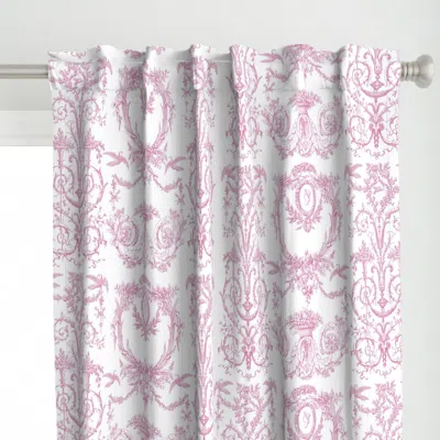 Spoonflower Capetian Toile In Sorbet Curtain Panel
