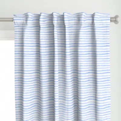 Spoonflower Capri Stripe Blueberry Curtain Panel