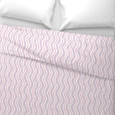 Spoonflower Caravan Squiggle Lilac And Bubblegum 6 Wide Cotton Sateen 3.5 oz 26" X 20" Standard Knife Edge