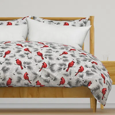 Spoonflower Cardinals In The Snow Duvet Cover