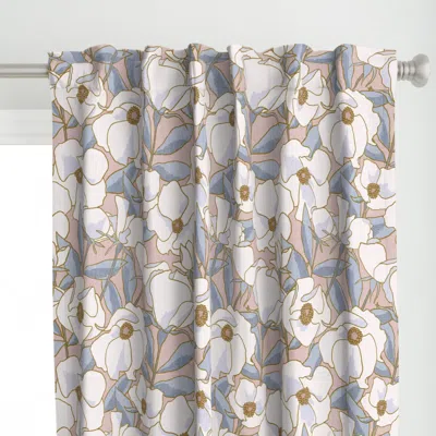 Spoonflower Carolina (mauve And Blue) Curtain Panel