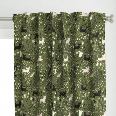 Spoonflower Cats In The Garden - Curtain Panel