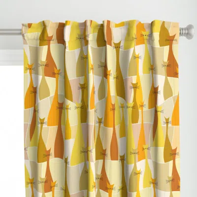 Spoonflower Cats - Ollie Cat - Shades Curtain Panel