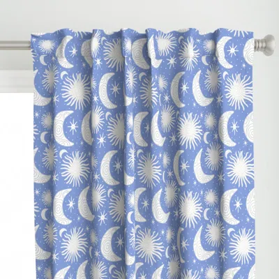 Spoonflower Celestial Whimsy - White Curtain Panel