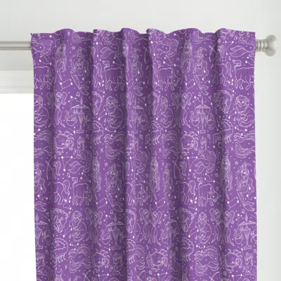 Spoonflower Celestial Zodiac Stellar Curtain Panel