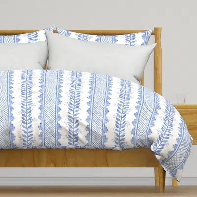 Spoonflower Celia Ginger Jar Blues Duvet Cover In Multi