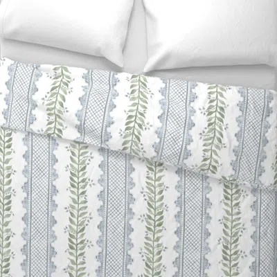 Spoonflower Celia Quiet Blue On White Copy King Pillow Sham