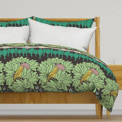 Spoonflower Cfa Voysey "pattern Of A Bird Duvet Cover