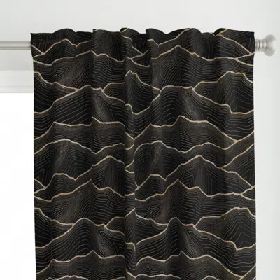 Spoonflower Champagne Gold And Black Curtain Panel