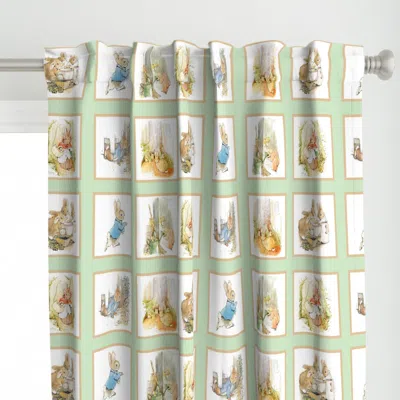 Spoonflower Cheater Quilt Block Panel Curtain Panel