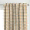 Spoonflower Check Gingham Mini Ochre Curtain Panel