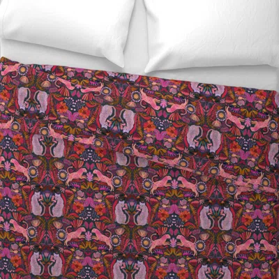 Spoonflower Cheetah Print Black And Jewel Tones Wide Cotton Sateen 3.5 oz 26" X 20" Standard Knife Edge