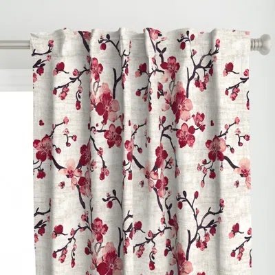 Spoonflower Cherry Blossom Charm Curtain Panel