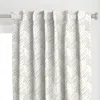 Spoonflower Chevron Painted White Curtain Panel