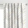 Spoonflower Chevron Painted White + Curtain Panel