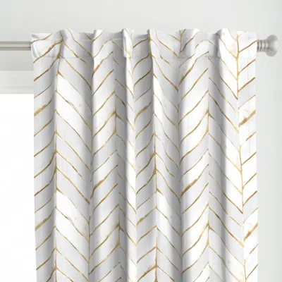 Spoonflower Chevron Painted White + Curtain Panel