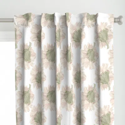 Spoonflower Chic Cream Delicate Curtain Panel