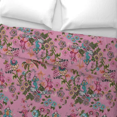 Spoonflower Chinois Circus Pink Euro Pillow Sham