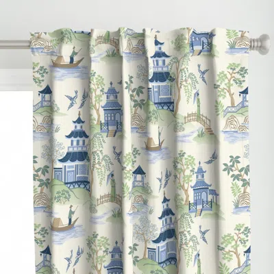 Spoonflower Chinoiserie Large Scale Curtain Panel