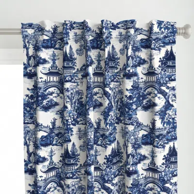 Spoonflower Chinoiserie Toile Birds Curtain Panel