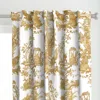 Spoonflower Chinoiserie Toile Gilt On Curtain Panel