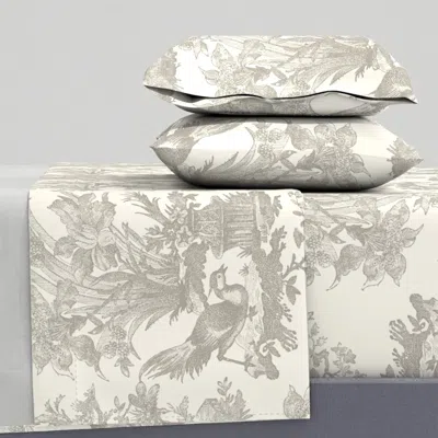 Spoonflower Chinoiserie Toile Javert On Debut Cal King Sheet Set