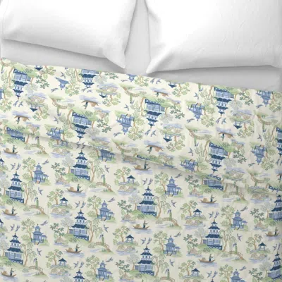 Spoonflower Chinoiserie Wide Cotton Sateen 3.5 oz 26" X 20" Standard Knife Edge