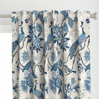 Spoonflower Chinoiserie-green And Curtain Panel