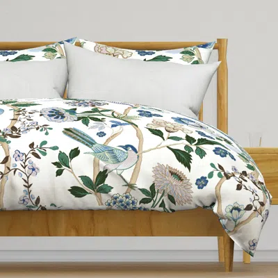 Spoonflower Chintz Chinoserie Spring Birds Duvet Cover