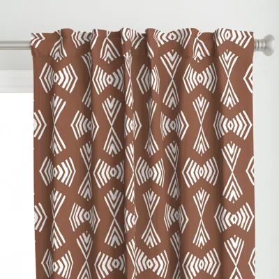 Spoonflower Chocolate Brown And White Curtain Panel