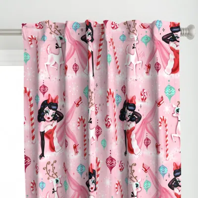 Spoonflower Christmas Pin Up Doll - Curtain Panel