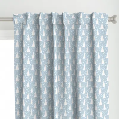 Spoonflower Christmas Tree Doodles Curtain Panel