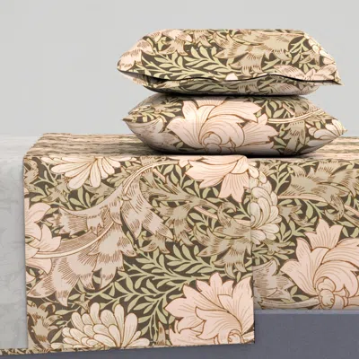 Spoonflower Chrysanthemum 1877 William Morris- Heritage & Cottage Flowers Deco Full Sheet Set
