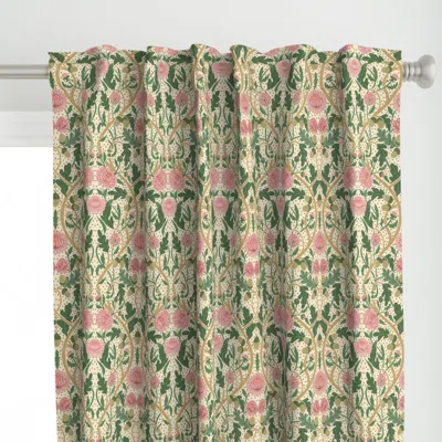 Spoonflower Chrysanthemum And Oak Curtain Panel