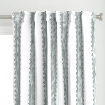 Spoonflower Clarabelle Green Smoke 2 Curtain Panel