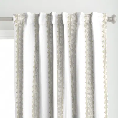 Spoonflower Clarabelle Manchester Tan Curtain Panel