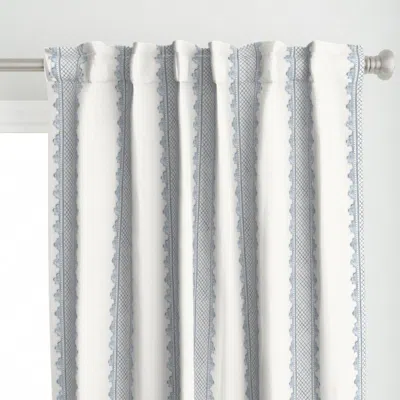 Spoonflower Clarabelle Quiet Blue On Curtain Panel