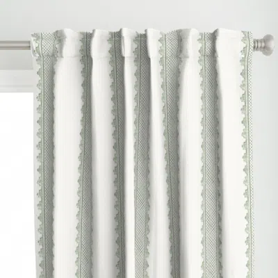 Spoonflower Clarabelle Quiet Green On Curtain Panel