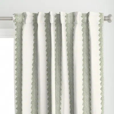 Spoonflower Clarabelle Sherwood Green Curtain Panel