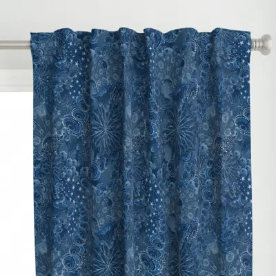 Spoonflower Classic Blue Limited Curtain Panel