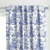 Spoonflower Classic Blue Willow Curtain Panel