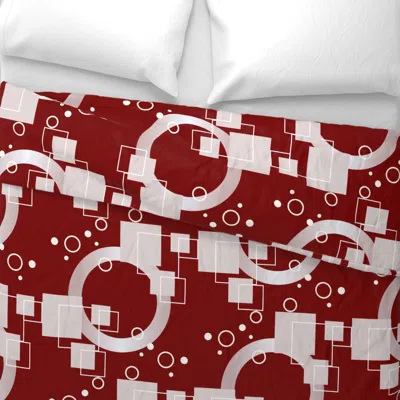 Spoonflower Classic Geometry Red Euro Pillow Sham