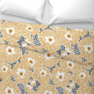 Spoonflower Cleo (orange) Wide Cotton Sateen 3.5 oz 26" X 20" Standard Knife Edge