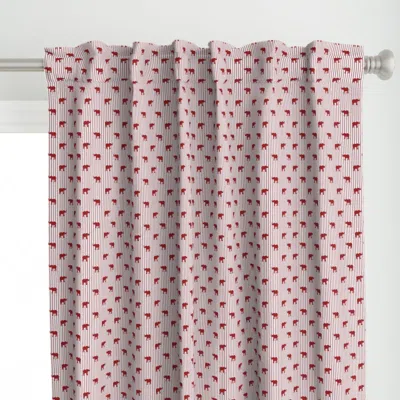Spoonflower Close Crimson And Grey Curtain Panel