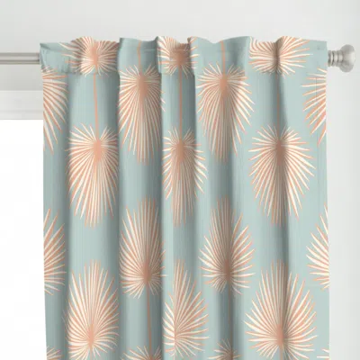 Spoonflower Coastal Chic Palm Leaves Curtain Panel