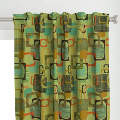 Spoonflower Cocktails At 5 Gold Curtain Panel