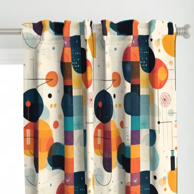 Spoonflower Colorful Abstract Curtain Panel In Multi