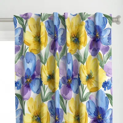 Spoonflower Colorful Springtime Curtain Panel